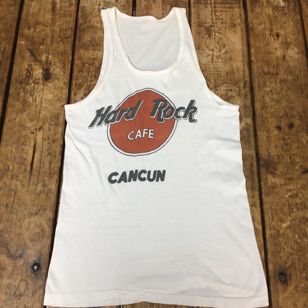 Vintage 80s Hard Rock Cafe Cancun Tanktop/ S